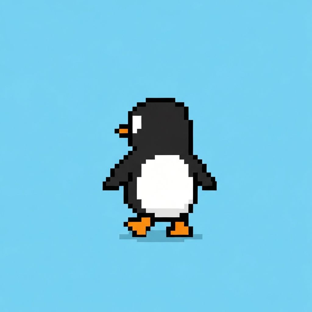 Penguin leaving